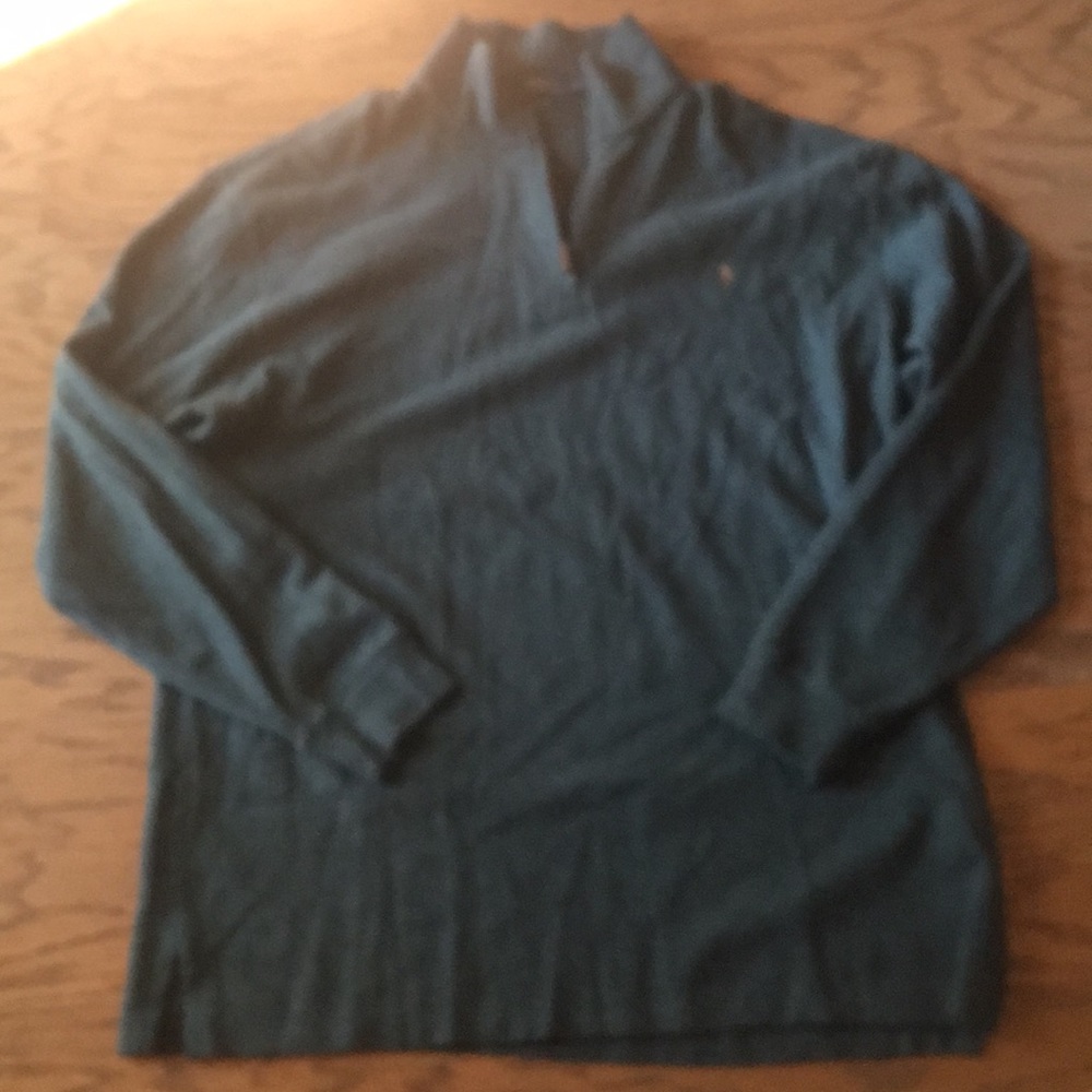 Polo Ralph Lauren 1/4 zip pullover estate rib gray